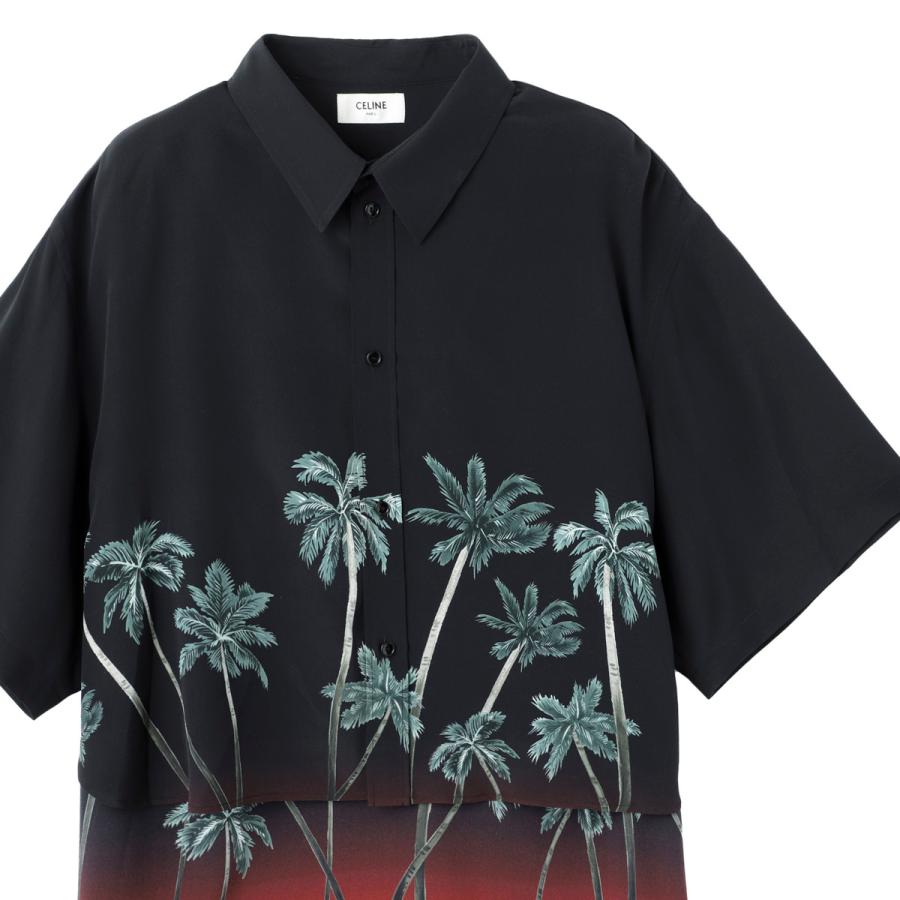 【即納】CELINE セリーヌ(ハワイアンシャツ / クレープ・ド・シーヌ) CELINE セリーヌ 半袖シャツ クレープ・ド・シーヌ マルチカラー