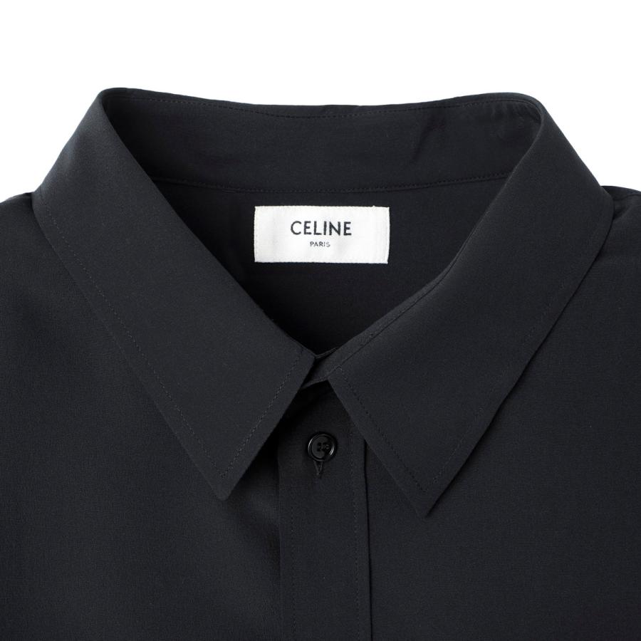CELINE シャツ マルチカラー CELINE（セリーヌ） 半袖シャツ クレープ・ド・シーヌ マルチカラー