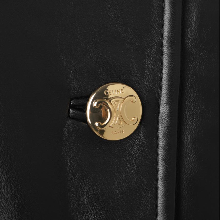 CELINE セリーヌ レザーコート クロディーヌカラーコート