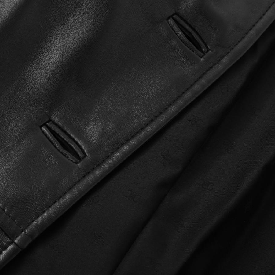 CELINE セリーヌ レザーコート クロディーヌカラーコート