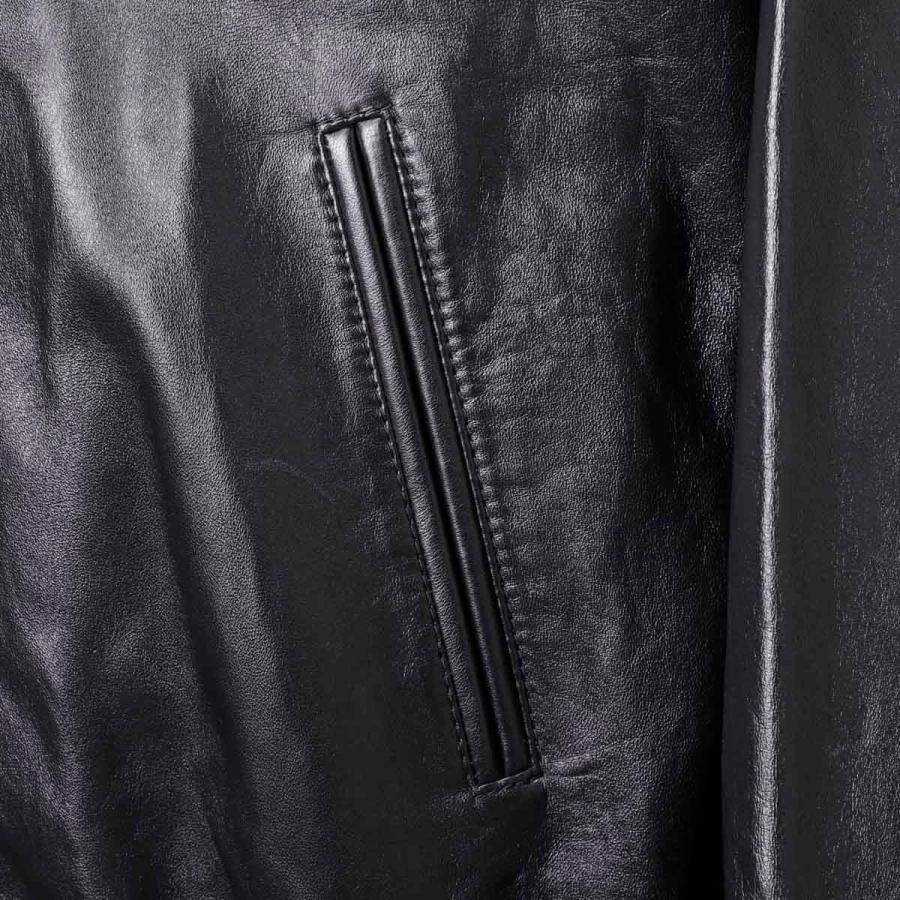 CELINE（セリーヌ） レザージャケット スタジアムジャンパー ブラック