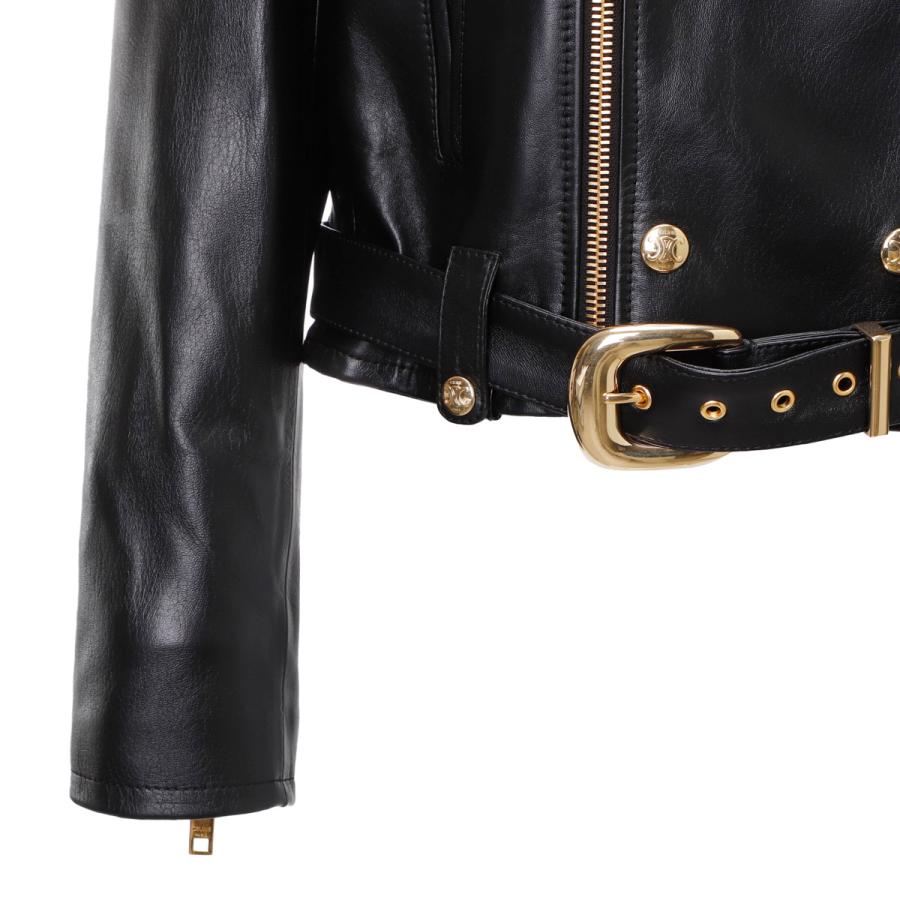 CELINE セリーヌ レザージャケット バイカージャケット ブラック  