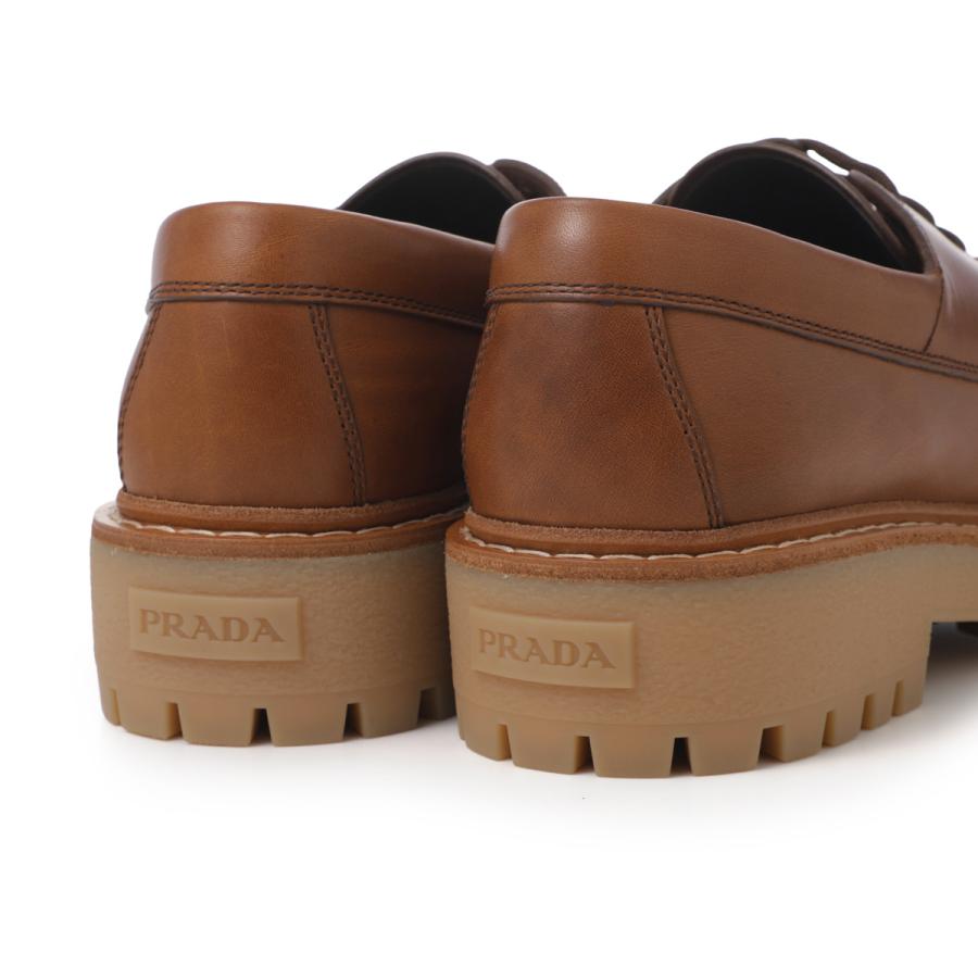 プラダ PRADA レースアップシューズ 外羽根式シューズ ブラウン メンズ 2ee416-070-f0046の画像