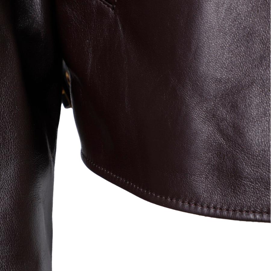 CELINE（セリーヌ） レザージャケット PURE COLLAR JACKET WITH SNAP