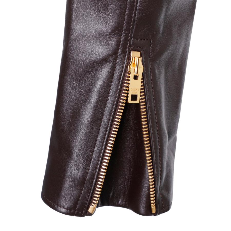 CELINE（セリーヌ） レザージャケット PURE COLLAR JACKET WITH SNAP