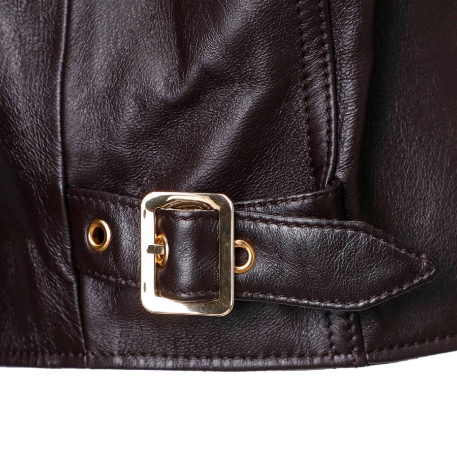 CELINE（セリーヌ） レザージャケット PURE COLLAR JACKET WITH SNAP