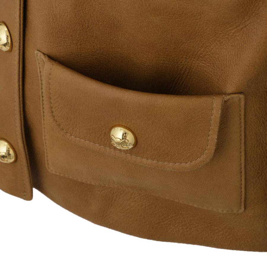 CELINE（セリーヌ） レザージャケット VESTE COL PUR 4 POCHES ピュア