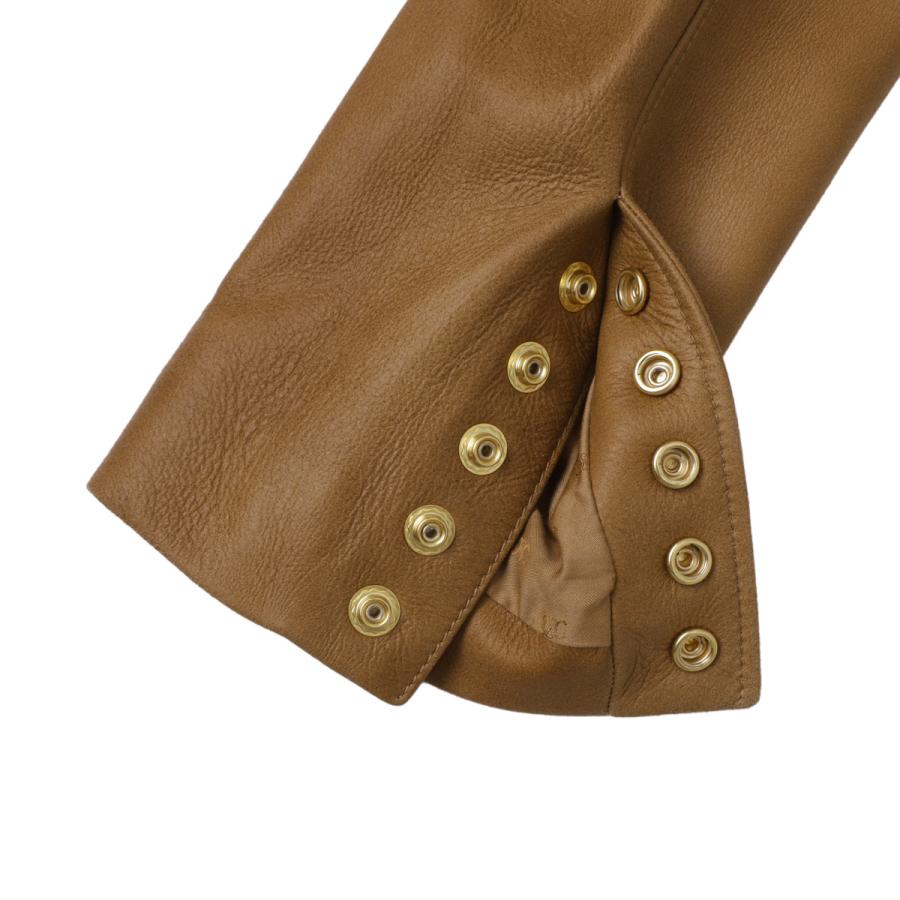 CELINE（セリーヌ） レザージャケット VESTE COL PUR 4 POCHES ピュア