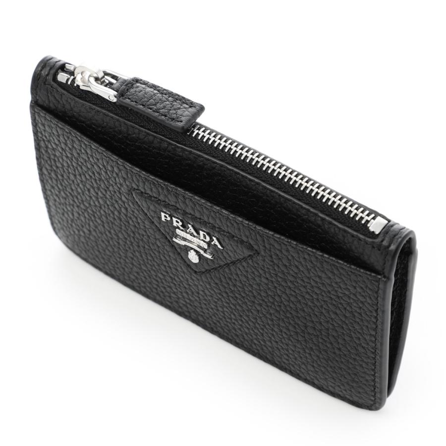 新品PRADAケース2MC084レザーブラックRFIDタグ内蔵カードケース 新品PRADAコインケース2MC084レザーブラックRFIDタグ内蔵カード