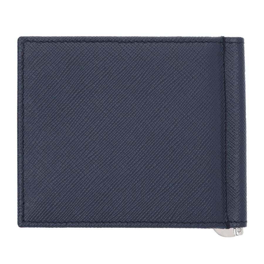 PRADA プラダ マネークリップ メンズ ブルー 青色 レザー ロゴ　ICタグ PRADA（プラダ） マネークリップ ブルー メンズ 2mn077-qhh-f0216