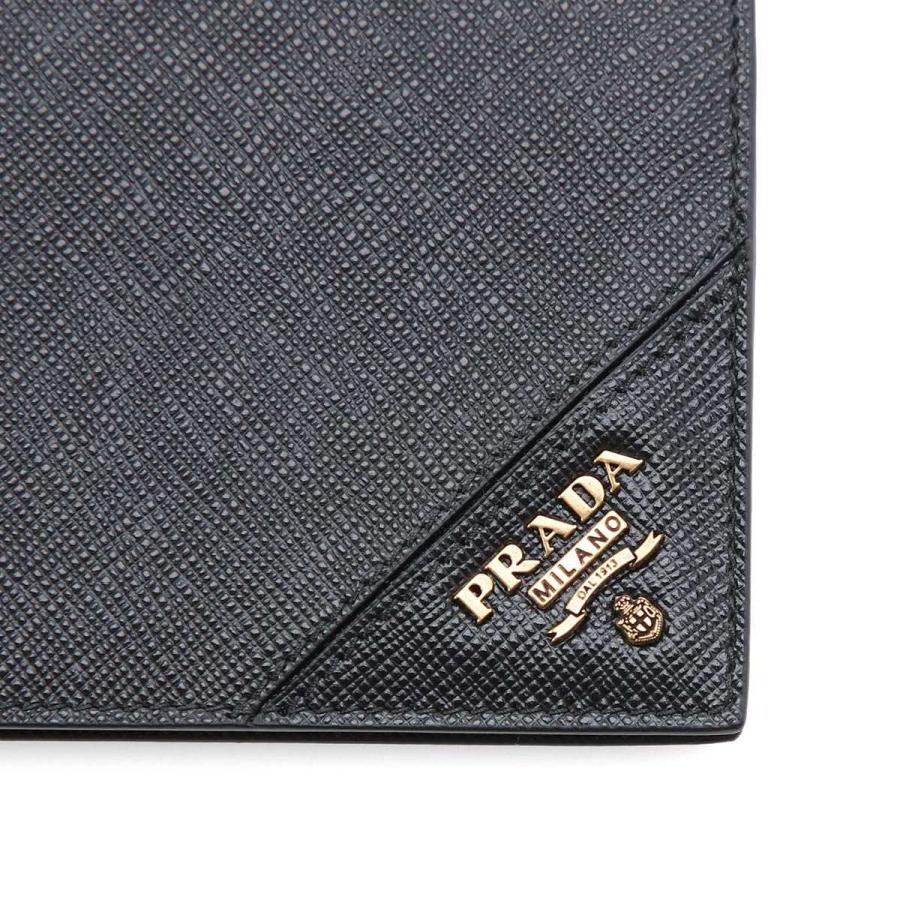 プラダ PRADA マネークリップ SAFFIANO METAL ブラック メンズ 2mn077-qme-f0632｜mb-y｜06