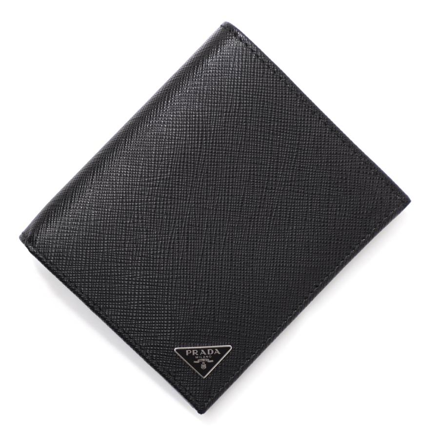 PRADA（プラダ） PRADA 2つ折り財布 SAFFIANO TRIANGLE ブラック