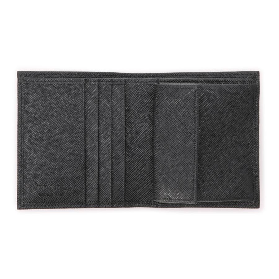 プラダ PRADA 2つ折り財布 小銭入れ付き SAFFINO TRIANG ブラック プラダ PRADA 2つ折り財布 小銭入れ付き SAFFINO TRIANG ブラック