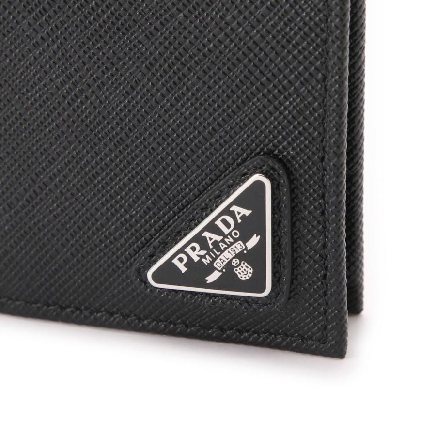 プラダ PRADA 2つ折り財布 小銭入れ付き SAFFINO TRIANG ブラック プラダ PRADA 2つ折り財布 小銭入れ付き SAFFINO TRIANG ブラック
