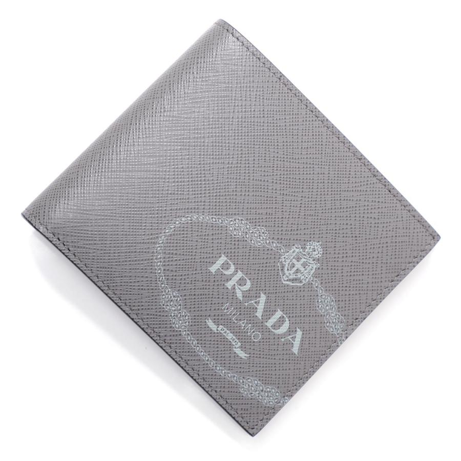 オンラインショップ 二つ折り財布 プラダ サフィアーノ 2mo513 Prada メンズ グレー 折り財布 Alrc Asia