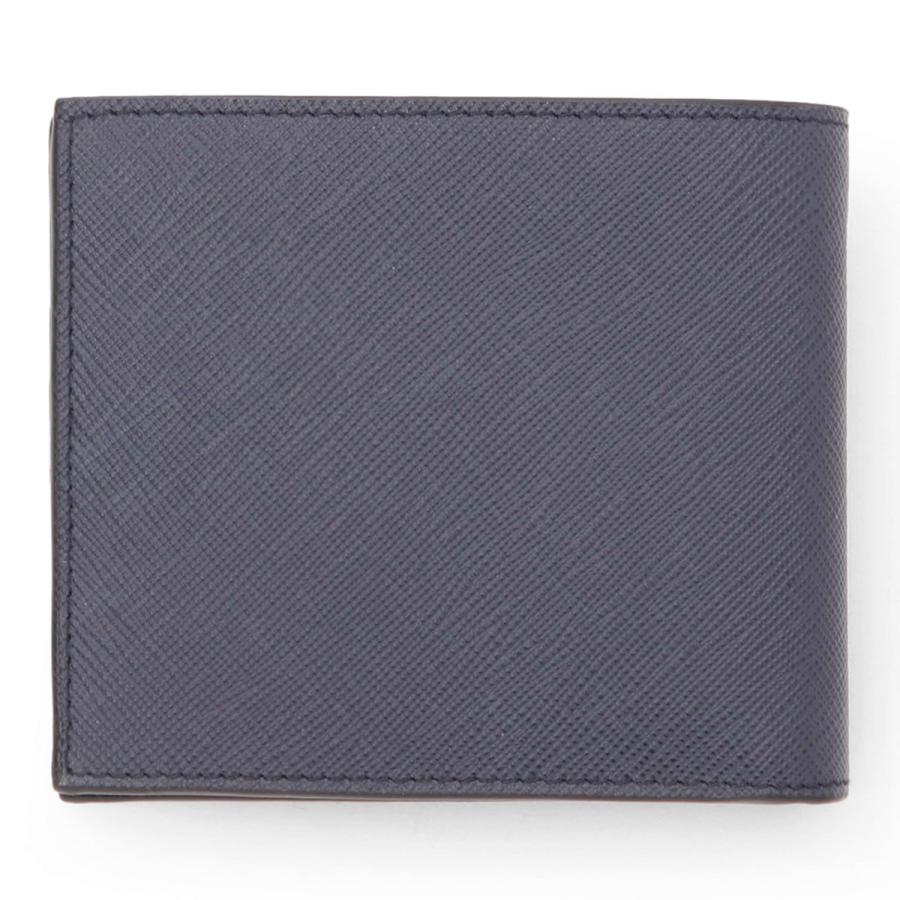 PRADA（プラダ） PRADA 2つ折り財布 SAFFIANO METAL ブルー メンズ