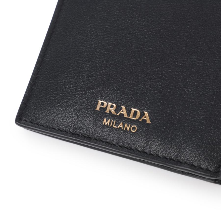 [鑑定込み]プラダ 二つ折り財布 ブラック/モスグリーン PRADA プラダ PRADA プラダ PRADA 2MO738 2DMH 二つ折り財布 RE-NYLON