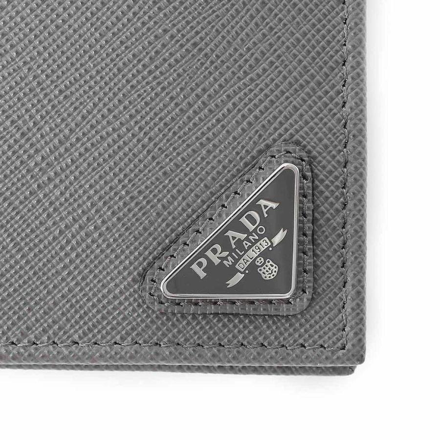 プラダ Prada 2つ折り財布 小銭入れ付き Saffiano Triangle グレー メンズ 2mo738 Qhh F0048 2mo738 Qhh F0048 モダンブルーyahoo 店 通販 Yahoo ショッピング