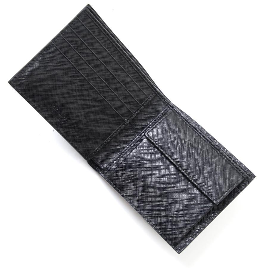 PRADA プラダ 2つ折り財布 小銭入れ付き SAFFIANO ブラック