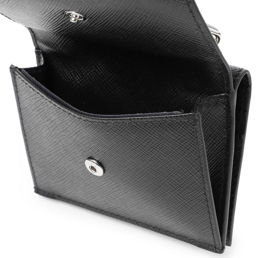 PRADA プラダ カードケース SAFFIANO METAL ブラック メンズ