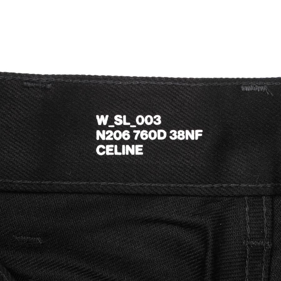 CELINE セリーヌ ジップフライジーンズ DANSPARIS ブラック レディース 