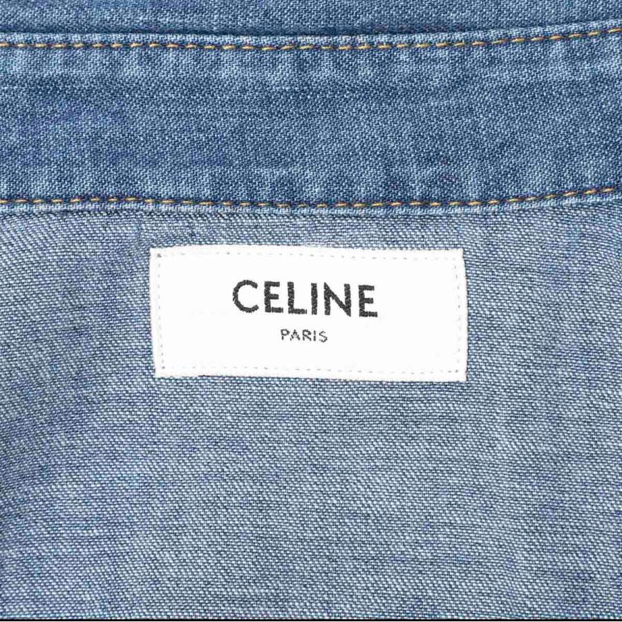 CELINE（セリーヌ） デニムシャツ ウエスタンシャツ ブルー メンズ