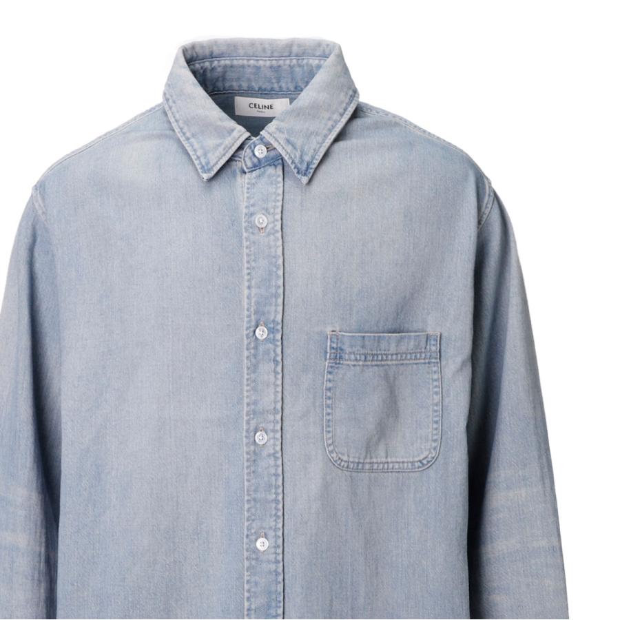 セリーヌ　デニムブルーストライプシャツ セリーヌ デニムブルーストライプシャツ シャツ＆トップス