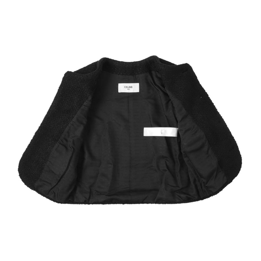 CELINE（セリーヌ） ツイードジャケット VESTE CHELSEA ブラック
