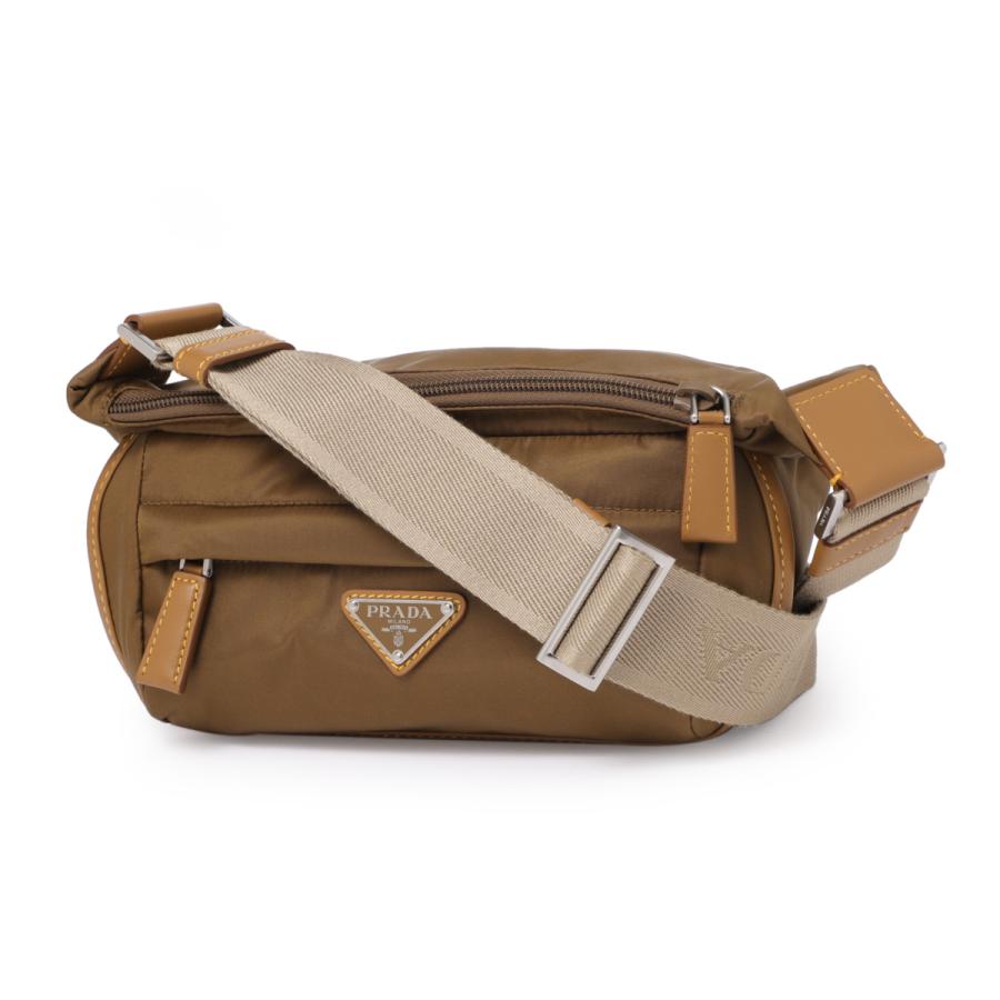 PRADA プラダ ナイロン ショルダーバッグ キャメルブラウン クロスボディ PRADA プラダ ナイロン ショルダーバッグ キャメルブラウン クロスボディ