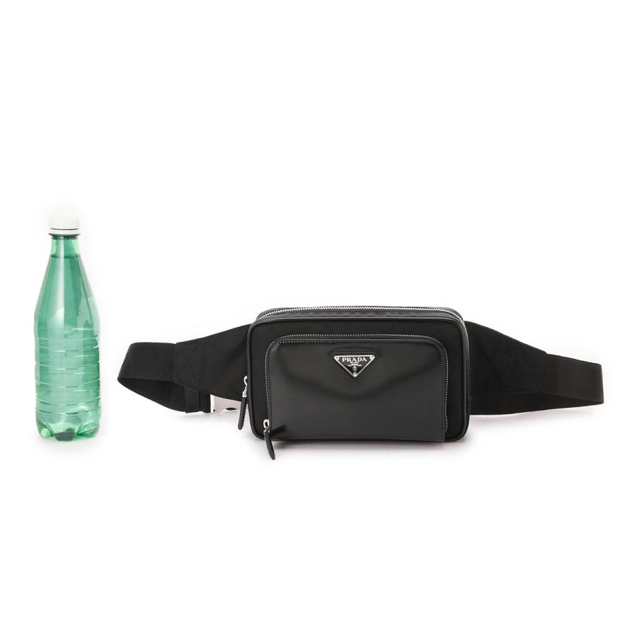 プラダ　ウエストポーチ PRADA（プラダ） ウエストポーチ TESSUTO＋SPAZ ベルトバッグ ブラック
