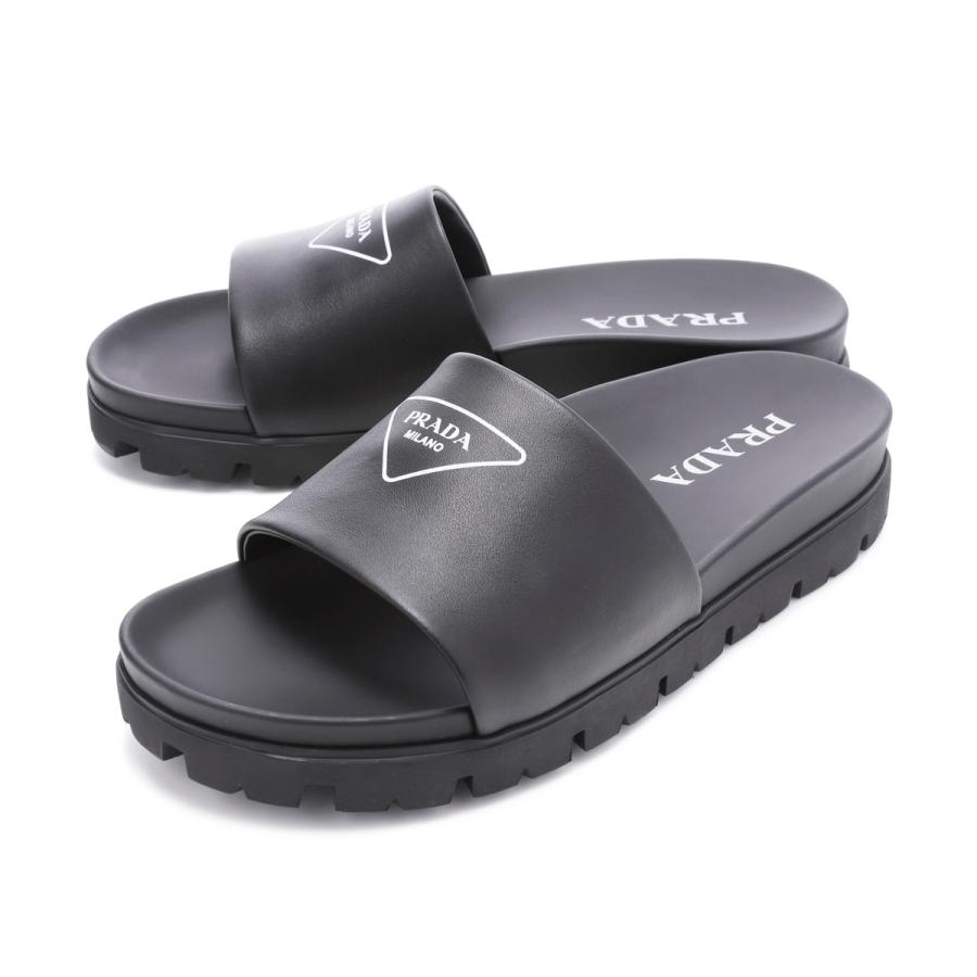 PRADA プラダ サンダル スライドサンダル ブラック メンズ PRADA プラダ サンダル スライドサンダル ブラック メンズ