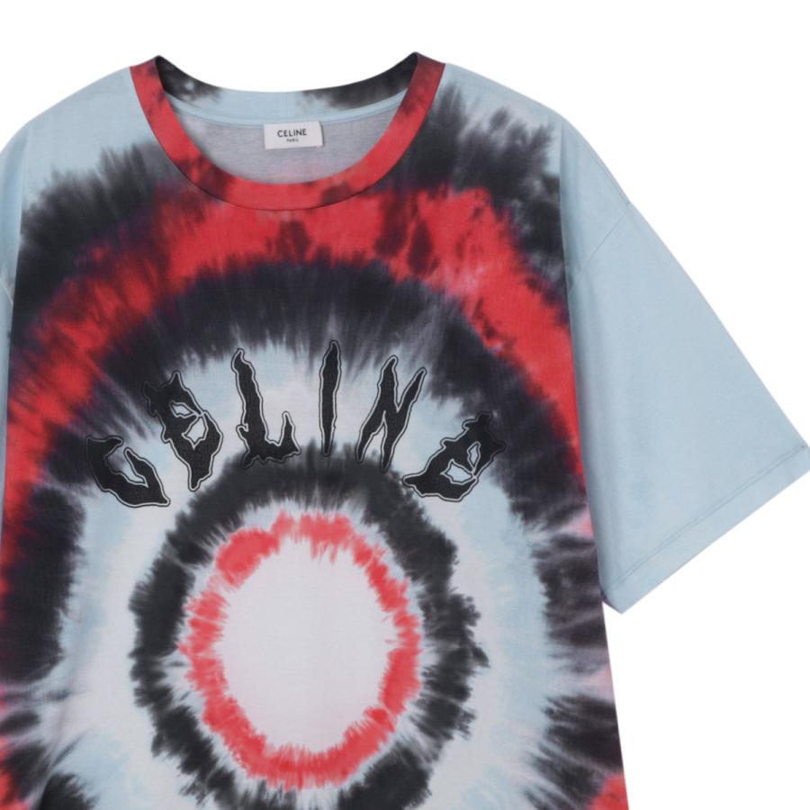 セリーヌ CELINE クルーネックTシャツ TSHIRT LOOSE CELINE-TIE&DYE ROND マルチカラー メンズ 2x65m-871w-01raの画像