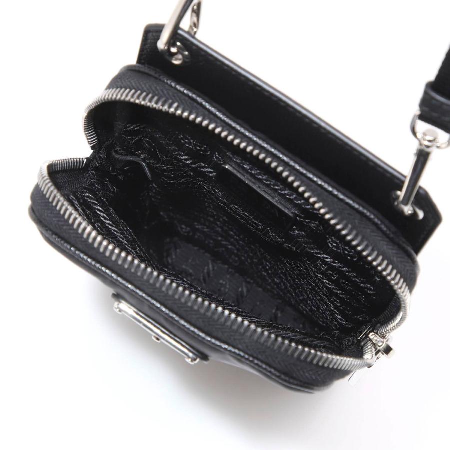 プラダ PRADA スマートフォンケース ポーチ ブラック メンズ 2zt012