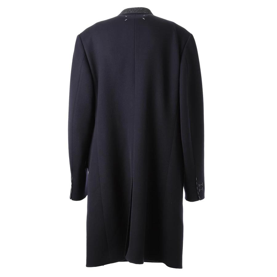 メゾンマルジェラ Maison Margiela ノーカラー コート ブルー メンズ S30aa0162 S 524 30aa0162 モダンブルーyahoo 店 通販 Yahoo ショッピング