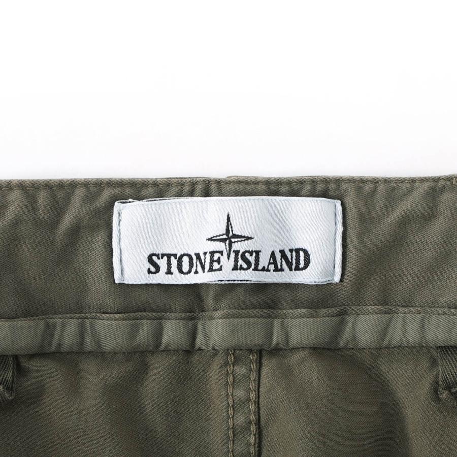 ストーンアイランド STONE ISLAND カーゴパンツ 3100010 ORGANIC COTTON STRETCH BROKEN TWILL 'OLD' EFFECT グリーン メンズの画像