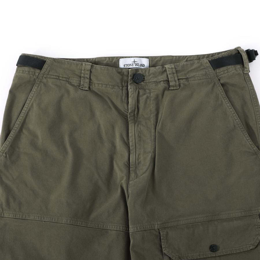 ストーンアイランド STONE ISLAND カーゴパンツ 3100010 ORGANIC COTTON STRETCH BROKEN TWILL 'OLD' EFFECT グリーン メンズの画像