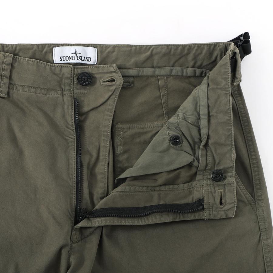 ストーンアイランド STONE ISLAND カーゴパンツ 3100010 ORGANIC COTTON STRETCH BROKEN TWILL 'OLD' EFFECT グリーン メンズの画像