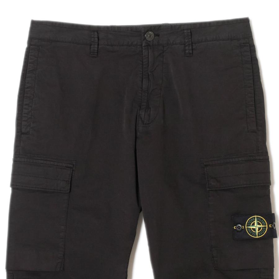 ストーンアイランド STONE ISLAND カーゴパンツ 3100032 STRETCH ORGANIC COTTON TWILL ブラック メンズの画像