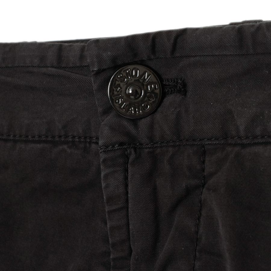 ストーンアイランド STONE ISLAND カーゴパンツ 3100032 STRETCH ORGANIC COTTON TWILL ブラック メンズの画像