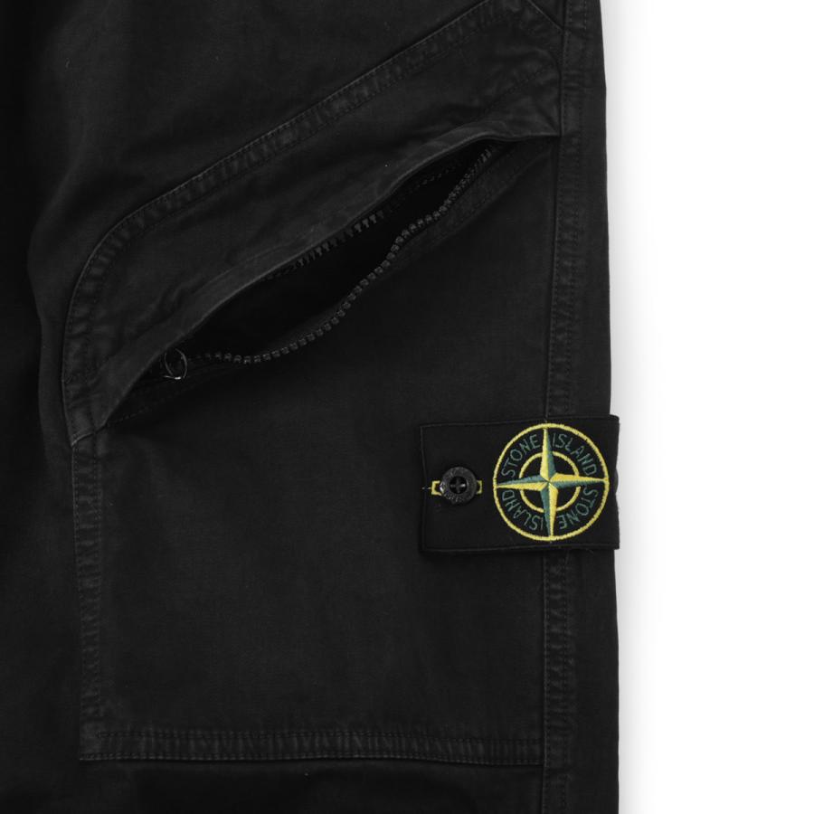 ストーンアイランド STONE ISLAND ジョガーパンツ 3100036 STRETCH ORGANIC BROKEN TWILL COTTON 'OLD' EFFECT ブラック メンズ k2s153100036-s00l1-v0129の画像