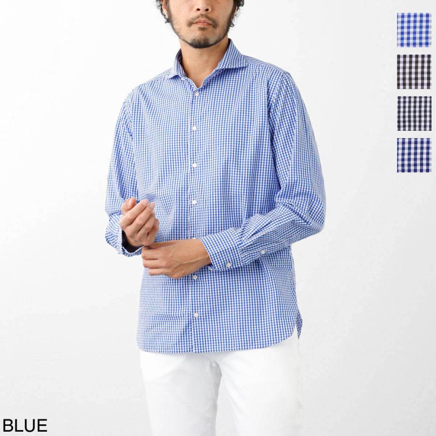 GUY ROVER ギローバー ギンガムチェック ホリゾンタルカラー