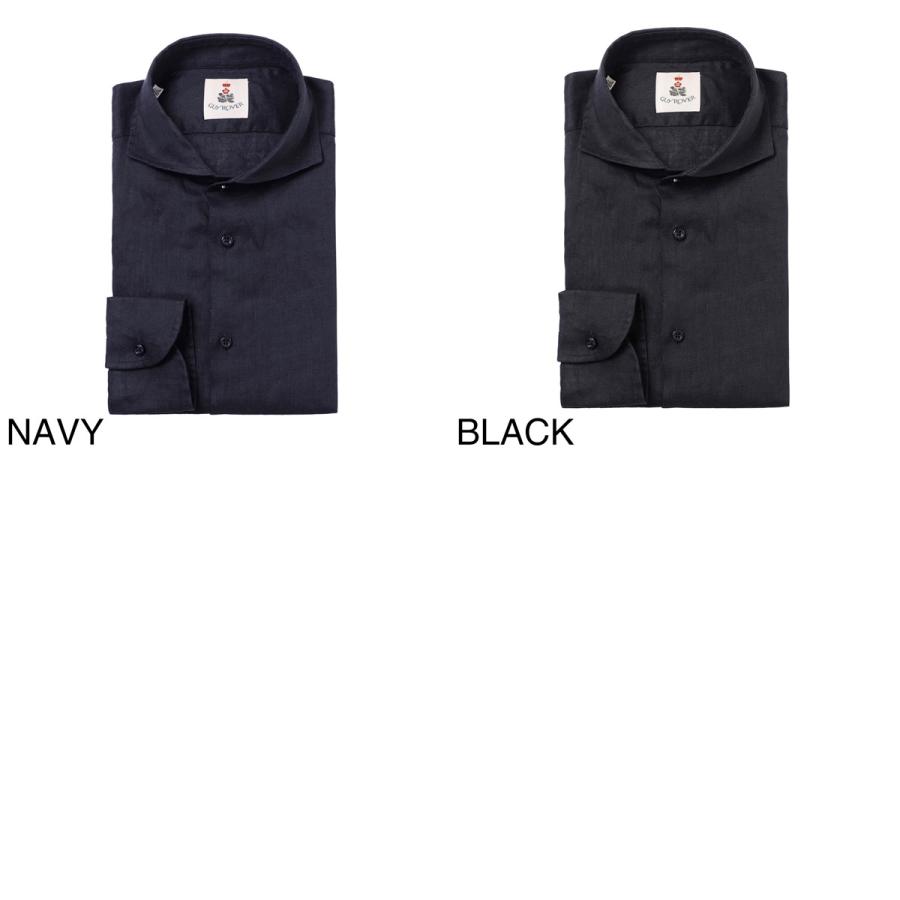 GUY ROVER ギローバー リネンシャツ WASH ホリゾンタルカラー