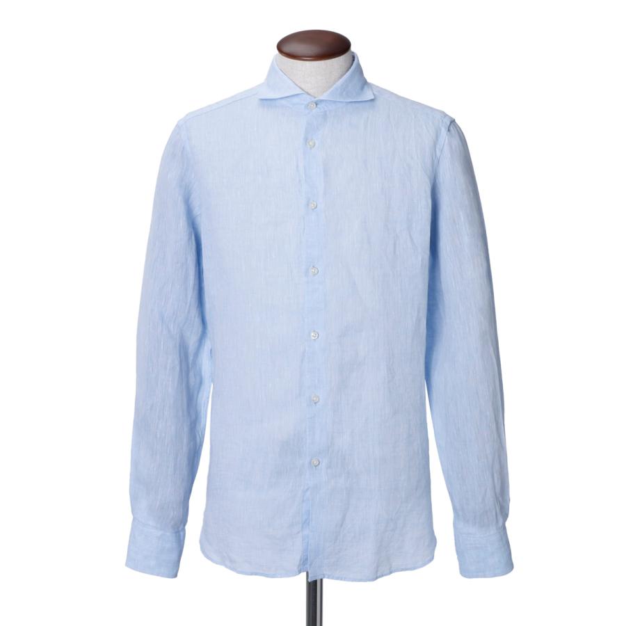 ネット直販店 ギローバー GUY ROVER リネンシャツ WASH ホリゾンタルカラーシャツ メンズ 3350v2110l-531300-2