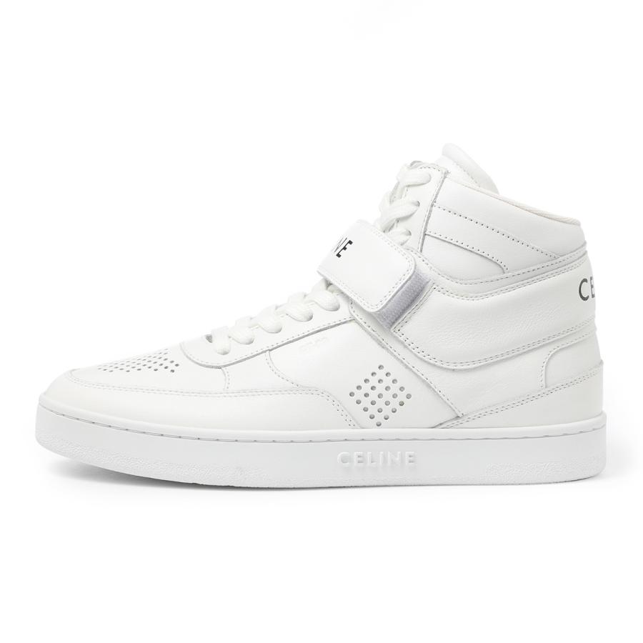 CELINE ホワイト ハイカットスニーカ—新品36 CELINE セリーヌ ハイカットスニーカー TRAINER Z CT-03 大きい