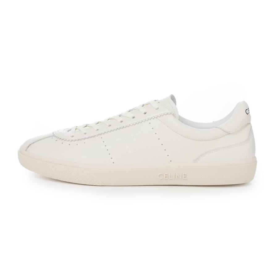 セリーヌ CELINE スニーカー LOW LACE-UP SNEAKER WITH TRIOMPHE 大きいサイズあり ホワイト メンズ 36466-5189c-01fwの画像