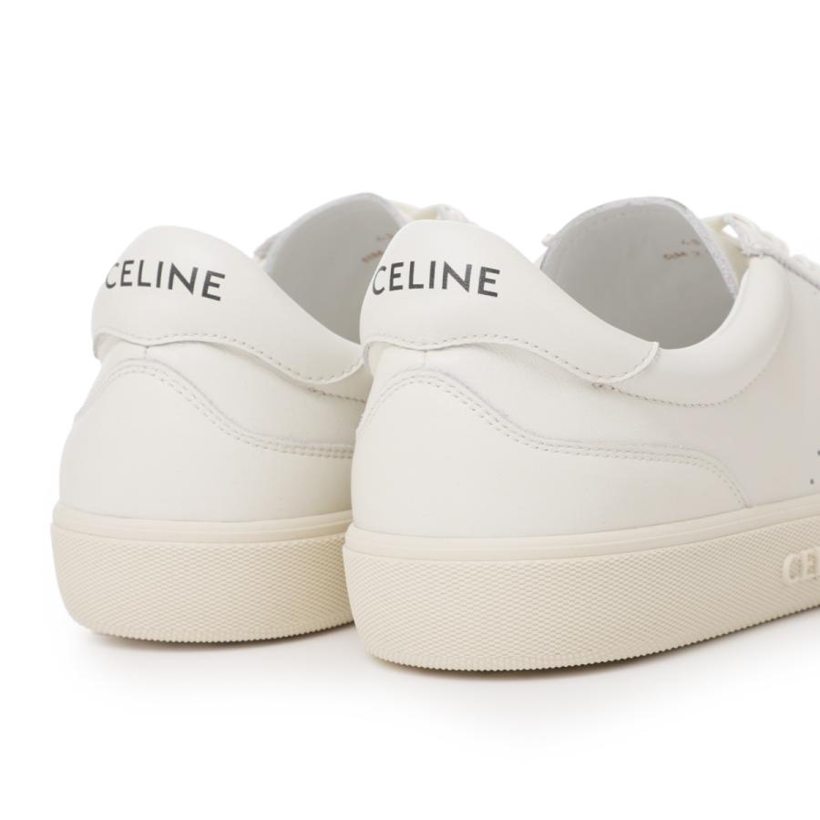 セリーヌ CELINE スニーカー LOW LACE-UP SNEAKER WITH TRIOMPHE 大きいサイズあり ホワイト メンズ 36466-5189c-01fwの画像