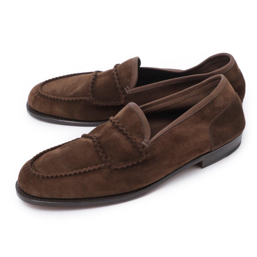 JOHN LOBB ジョンロブ7サイズ スエード ローファー ダークブラウン