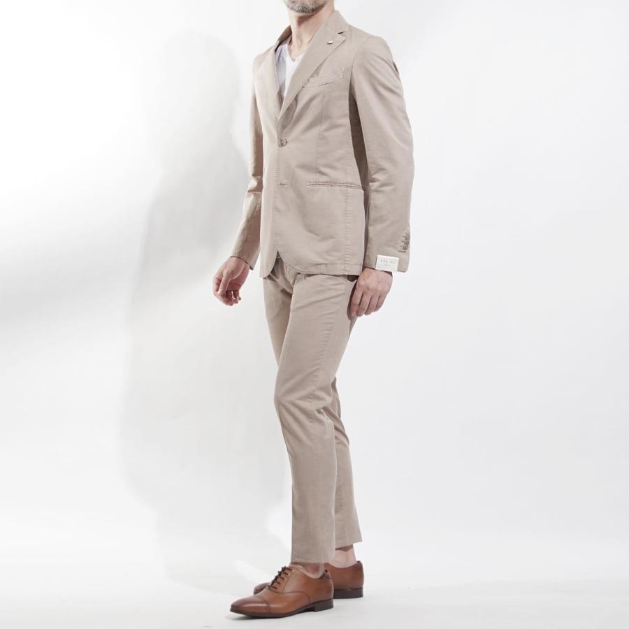 エルビーエム1911 Lbm1911 ベージュ リネン混 シングル 2つボタンスーツ メンズ 2つボタン