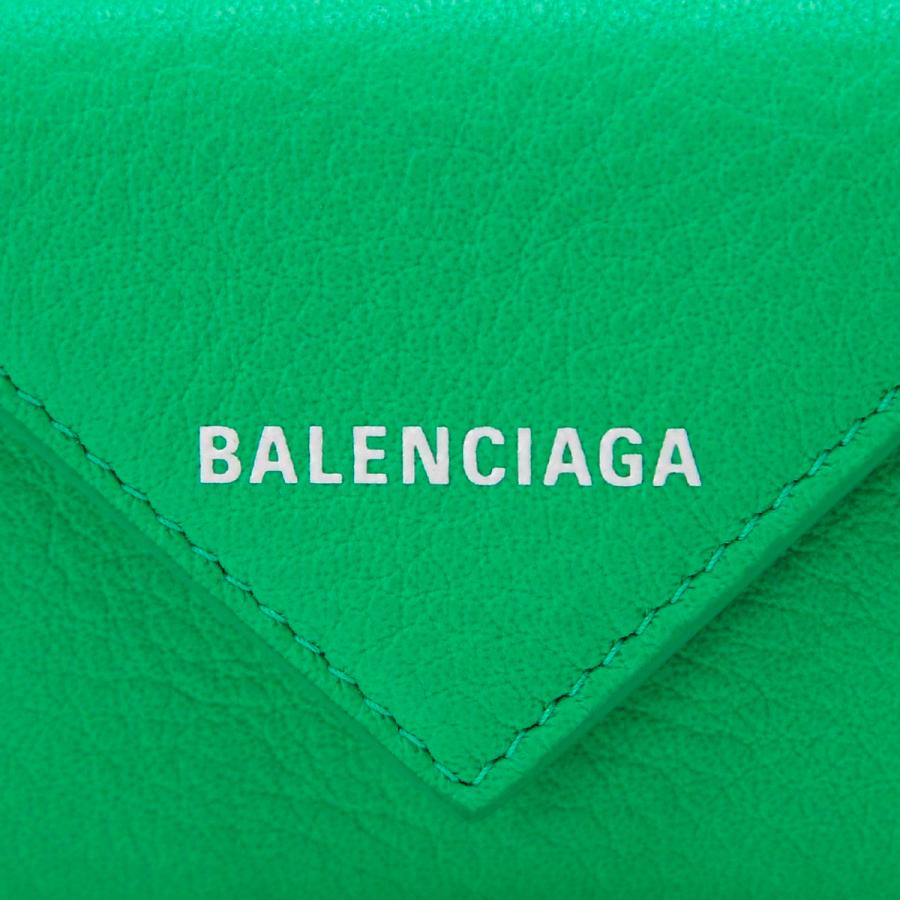 公式 バレンシアガ Balenciaga Balenciaga 18d3n 3809 レディース グリーン Paper 小銭入れ付き 3つ折り財布 財布 Meorboston Org