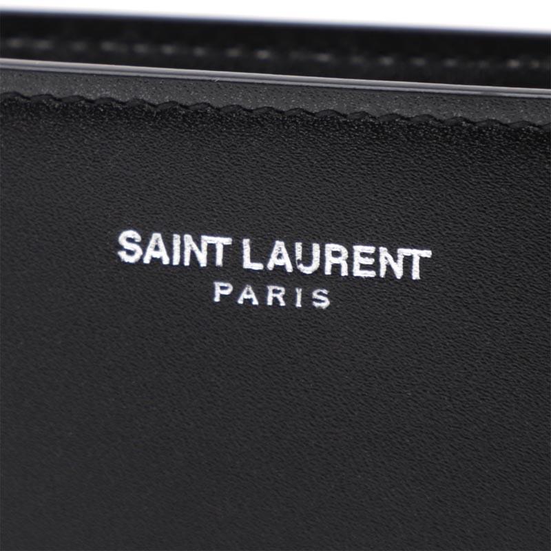 サンローラン SAINT LAURENT 2つ折り財布 小銭入れ付き EAST WEST WALLET ブラック メンズ 396303